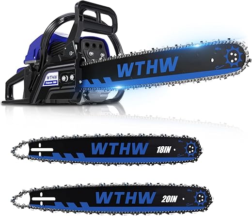 58cc Gas Chainsaw with 20 & 18 Inch Bars