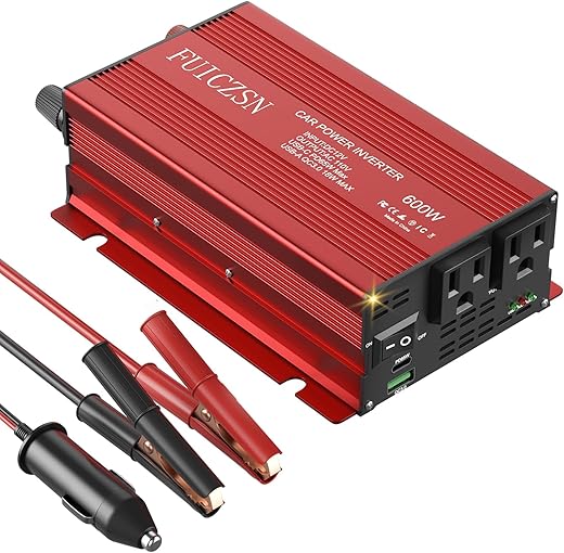 600W Car Power Inverter with USB Ports