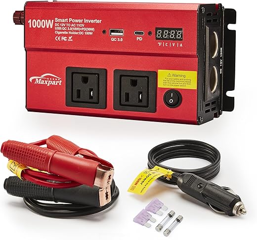 TWING 1000W Car Inverter with Dual Outlets