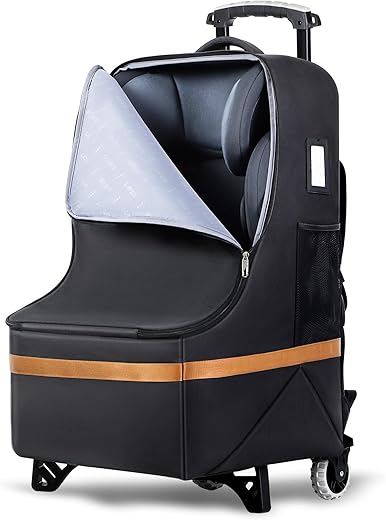 Wheeled Padded Car Seat Travel Bag