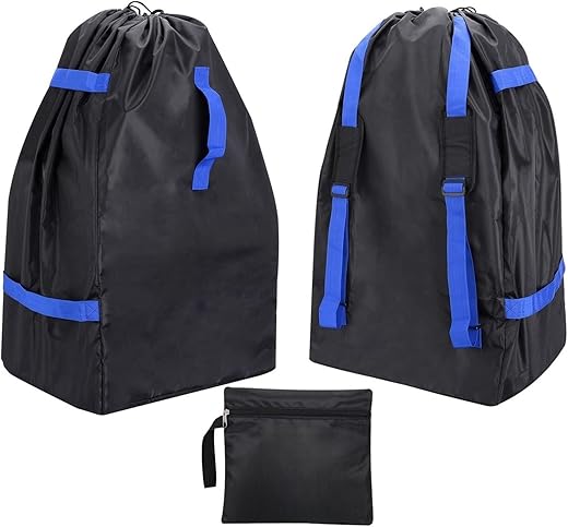 THE WHITE SHOP Travel Bag Adjustable Padded Backpack for Car Seat Travel Tote Ideal Gate Check for Air Travel and Car Seat