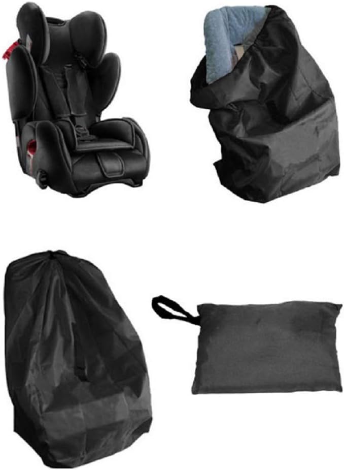 Universal Child Safety Seat Travel Bag Car Seat Cover with Shoulder Straps Storage Dust Cover Fits All Car Seats Black